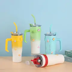 GENERICO - Termo De Acero Inoxidable Tapa Y Popote