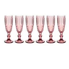 OCT GLASSWARE - SET 6 COPAS CHAMPANA VINTAGE ROSA 5.5 ONZ