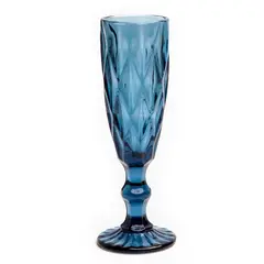 OCT GLASSWARE - SET 6 COPAS CHAMPANA VINTAGE AZUL 5.5 ONZ