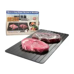 GENERICO - Tabla Descongelador Carne Descongelar En 25 Minutos Aluminio