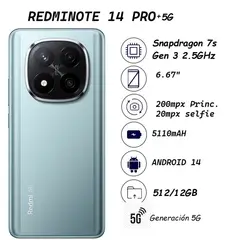 XIAOMI - Celular Redmi Note 14 Pro Plus 5g 512gb 8ram Dorado