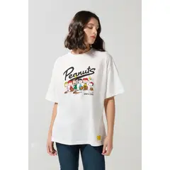 KOAJ - Camiseta femenina fit super oversize manga corta con es Mujer