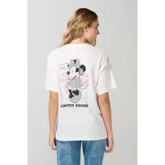 KOAJ - Camiseta cuello redondo oversize crema con artes de Mi Mujer