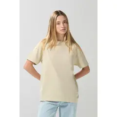 KOAJ - Camiseta en algodón kaki clara con manga corta Mujer