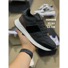 URBAN PLUS - TENIS HOMBRE NEGRO BLANCO