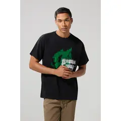 KOAJ - Camiseta oversize crema manga corta de Green Day Hombre
