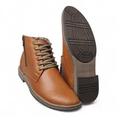 CALZADO CON ALTURA MONSERRATE - Botas en CUERO para hombre marca Monserrate Ref Qatar color miel