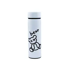 GENERICO - Termo Acero Inoxidable 500ml Kawaii Cute Estilo Oso Blanco