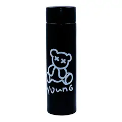 GENERICO - Termo Acero Inoxidable 500ml Kawaii Cute Estilo Oso Negro
