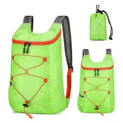 GENERICO - Maleta Mochila Bolsa Plegable Expandible Morral Impermeable Verde_.