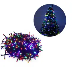ADQUIERELO YA - Extensión Luz LED Lineal Multicolor 200 Luces 14 Metros Cable Verde 1452A