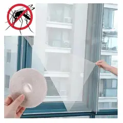 GENERICO - Mosquitero Ventana Ajustable 1.30 X 1.50m Malla Y Velcro (blanco)