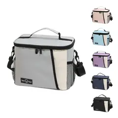 4LIFE - LONCHERA AISLANTE IMPERMEABLE TERMICA 4 LT CORREA AL HOMBRO-GRIS