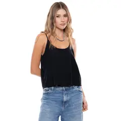 COLOR BLUE - Camisa De Tiras Unicolor