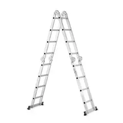 GENERICO - Escalera Portatil Multipropósito 16 Pasos Plateado