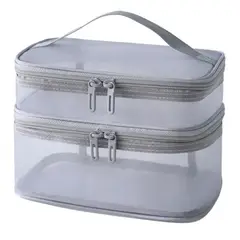 MULTIBAGS - ORGANIZADOR COSMETIQUERA BOLSO MAQUILAJE NECESER VIAJE GRIS