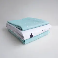 STANZIA HOME - Juego de Sabana Estrellas Celeste - Cama Doble 140