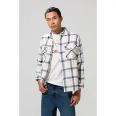 KOAJ - Sobre camisa a cuadros de onda utilitaria con doble bol Hombre