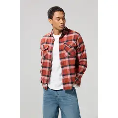 KOAJ - Sobre camisa a cuadros de onda utilitaria con doble bol Hombre