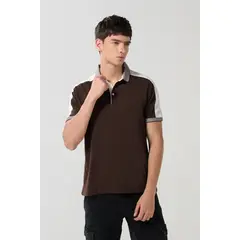 KOAJ - Camiseta polo unicolor con franjas en contraste Hombre