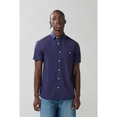 KOAJ - Camisa sport collar manga corta en colores solidos de t Hombre