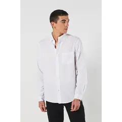 KOAJ - Camisa cuello button down manga larga en slim fit Hombre