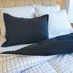 STANZIA HOME - Tendido Acolchado Cuadros Nordico - Cama Doble 140