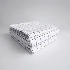 STANZIA HOME - Juego de Sabana Cuadros Nordico - Cama Doble 140