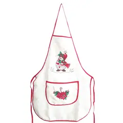 ARTESANAL - DELANTAL NAVIDEÑO MUÑECO NIEVE