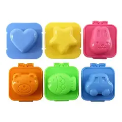 GENERICO - Moldes Plásticos para Huevos/ pack x 6 figuras niños multicolor