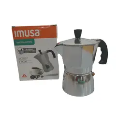 IMUSA - Cafetera Express de Aluminio 3 Tazas Natural