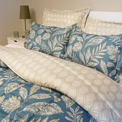 STANZIA HOME - Tendido Acolchado Verde Botánico - Cama Doble - 140