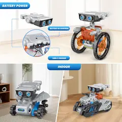 JUGUETERIA EXPRESS - Juguete Kit Robot Armable Electrico 12 En 1 Stem 202pz
