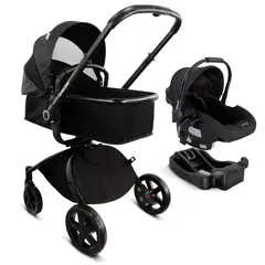 BEBESIT - Coche Moises Bebe Travel System 360 Negro Premium