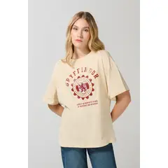 KOAJ - Camiseta oversize kaki cuello redondo de Harry Potter Mujer
