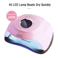 SEISA - Lámpara Profesional Uv Secador De Uñas 180w 45 Led Sun M3