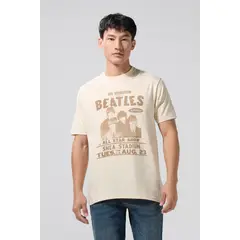 KOAJ - Camiseta manga corta kaki con diseño de The Beatles Hombre