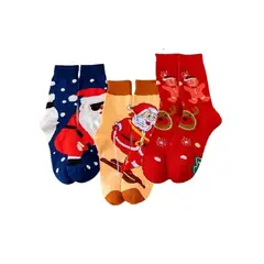 100 - Paquete 3 Pares de Medias Papa Noel