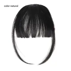 GENERICO - Capul Flequillo Postizo Peluca Falso Extension Cabello Negro Natural