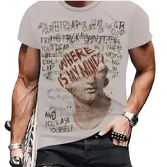100 - Camiseta Para Hombre Color Beige