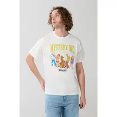 KOAJ - Camiseta crema clara de Scooby-Doo con manga corta Hombre
