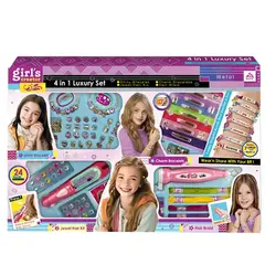 JUGUETERIA EXPRESS - Set 4 En 1 Para Hacer Pulseras Y Cabello Bisuteria Niñas