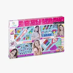 JUGUETERIA EXPRESS - Set 4 En 1 Para Hacer Pulsera, Cabello, Uñas Bisuteria Niñas