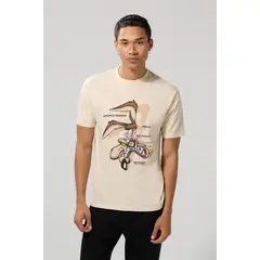 KOAJ - Camiseta de Looney Tunes kaki clara cuello redondo Hombre