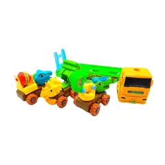 JUGUETERIA EXPRESS - Camion Mula Niñera Dinosaurio Armable Con Herramientas 38cm