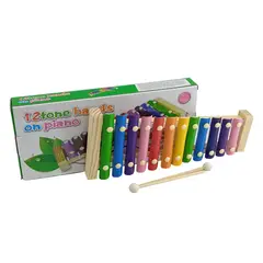 JUGUETERIA EXPRESS - Juguete Madera Marimba Xilófono Infantil 12 Nota