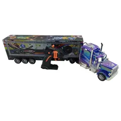 JUGUETERIA EXPRESS - Tractomula Camion Control Remoto 62cm Largo Con Musica Y Luz