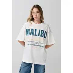 KOAJ - Camiseta femenina fit super oversize manga corta Mujer