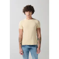 KOAJ - Camiseta básica masculina, manga corta, cuello redondo Hombre