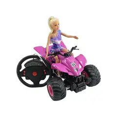 JUGUETERIA EXPRESS - Cuatrimoto Playa Con Muñecas A Control Remoto Con Accesorios